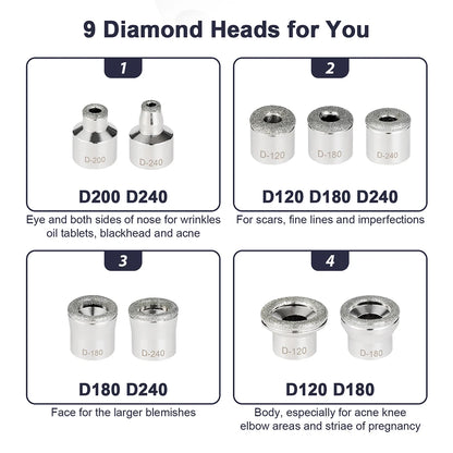 Portable Diamond Microdermabrasion Facial Peeling Machine Hydrating Airbrush Exfoliation Deep Cleaning Vacuum Blackhead Remover