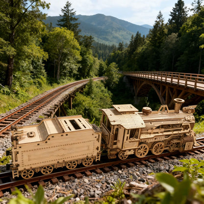 3D Wooden Train Puzzle Model Toy Puzzle DIY Wooden Truck Assembly Educational Birthday Gift Christmas Present