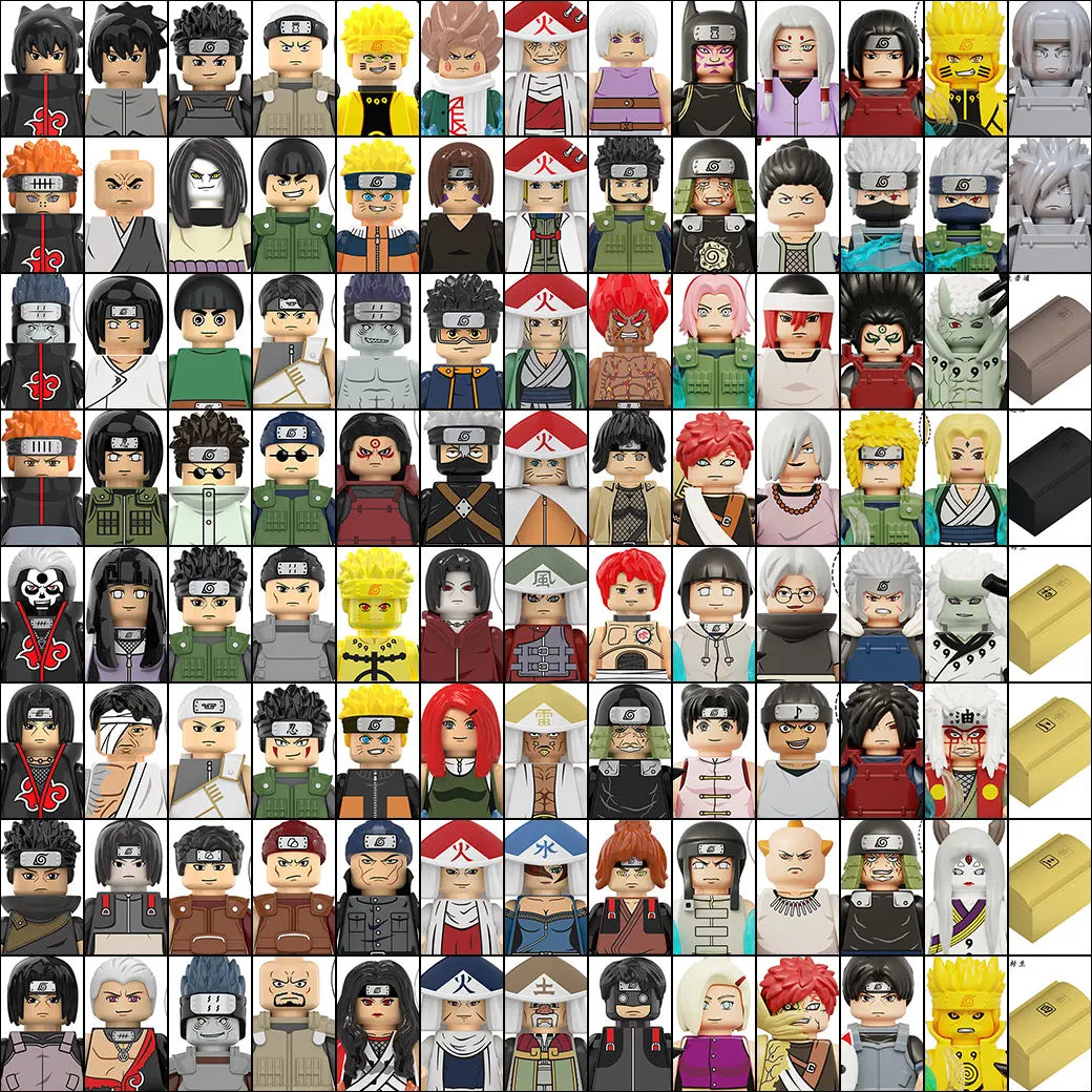 WM6152 Naruto Building Blocks Ootutuki Momoshiki Mitsuki Gaara Namikaze Minato Tobirama Action Figure Accessories For Kids