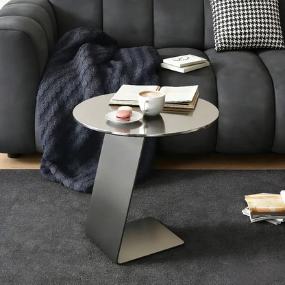 Luxury Industrial Round Side Table Stainless Steel Coffee Tables Creative Tea Table Commercial Milk Tea Shop Cafe Dining Tables