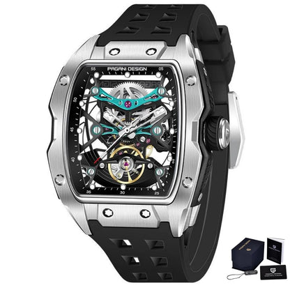 PAGANI DESIGN 42MM Hollow Skeleton Men Mechanical Watches Luxury Sapphire Glass Automatic Watch 50M Waterproof Watch For Men