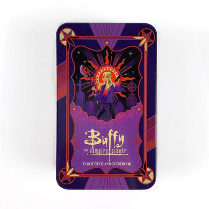 Purple Buffy the Vampire Slayer Tarot Cards In A Tin Box Metal Box With Paper Guidebook Gold-Gilded Edges Divination Game