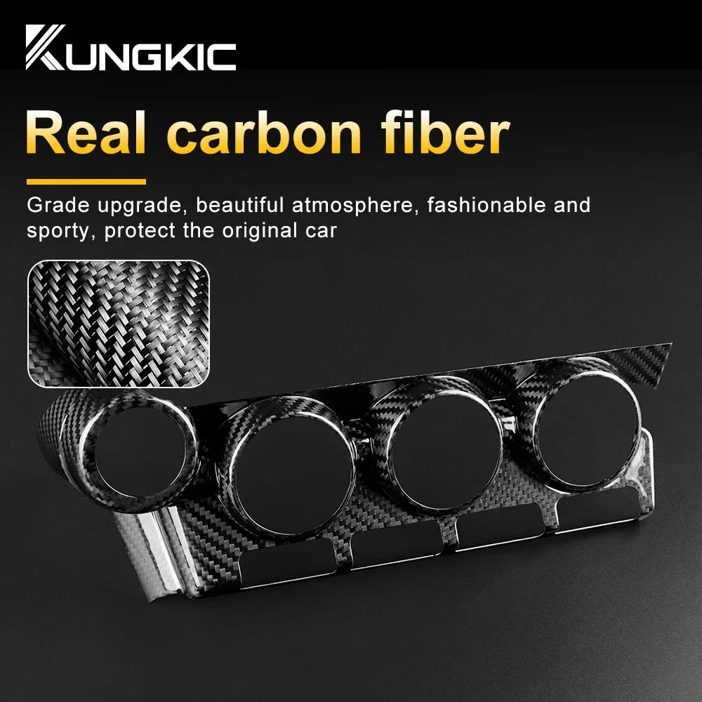 LHD Real Hard Carbon Fiber Cover for Subaru BRZ Toyota GR86 2021 2022 2023 2024 2025 Car Air Conditioning Control Panel Sticker