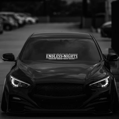 ENDLESS NIGHT JDM Car Window Decal Sticker Bumper Sticker, Windshield Banner, Body Modification Decorative Car Sticker