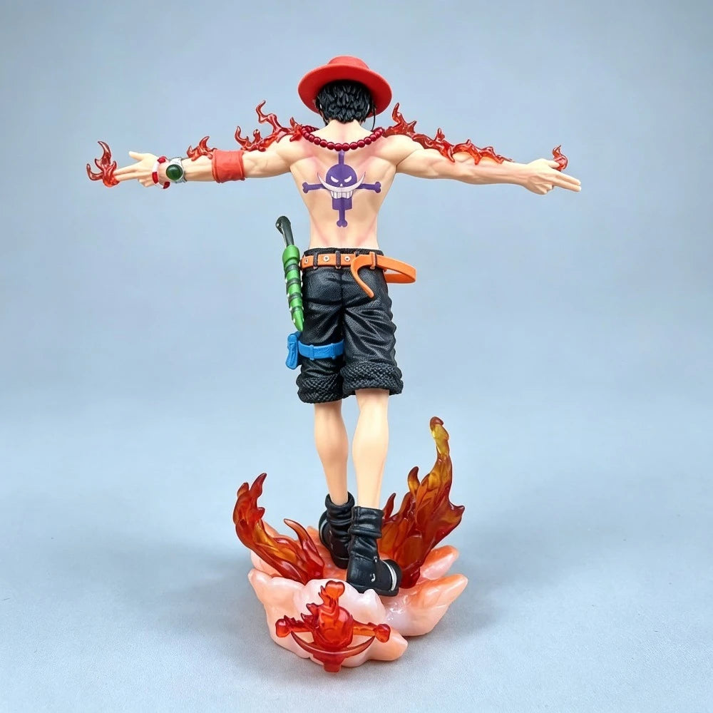 27cm ONE PIECE Figures Flame ACE Figure Collectible Decorations Anime Goods Toy Gift Christmas Present