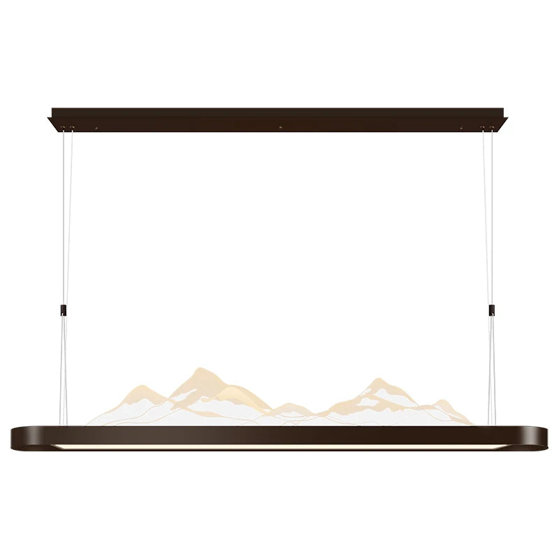 Modern Simple Living Room Light Study Light Tea Room Bar Zen Landscape Chandelier
