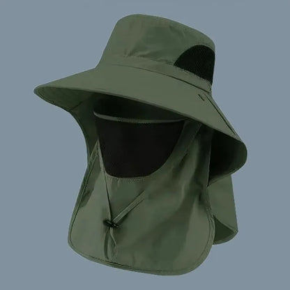 Men's Summer Fishing Hat Wide Brim UV Protection Cap for Outdoor Sports Climbing Lightweight Sun Hat Fishing Cap