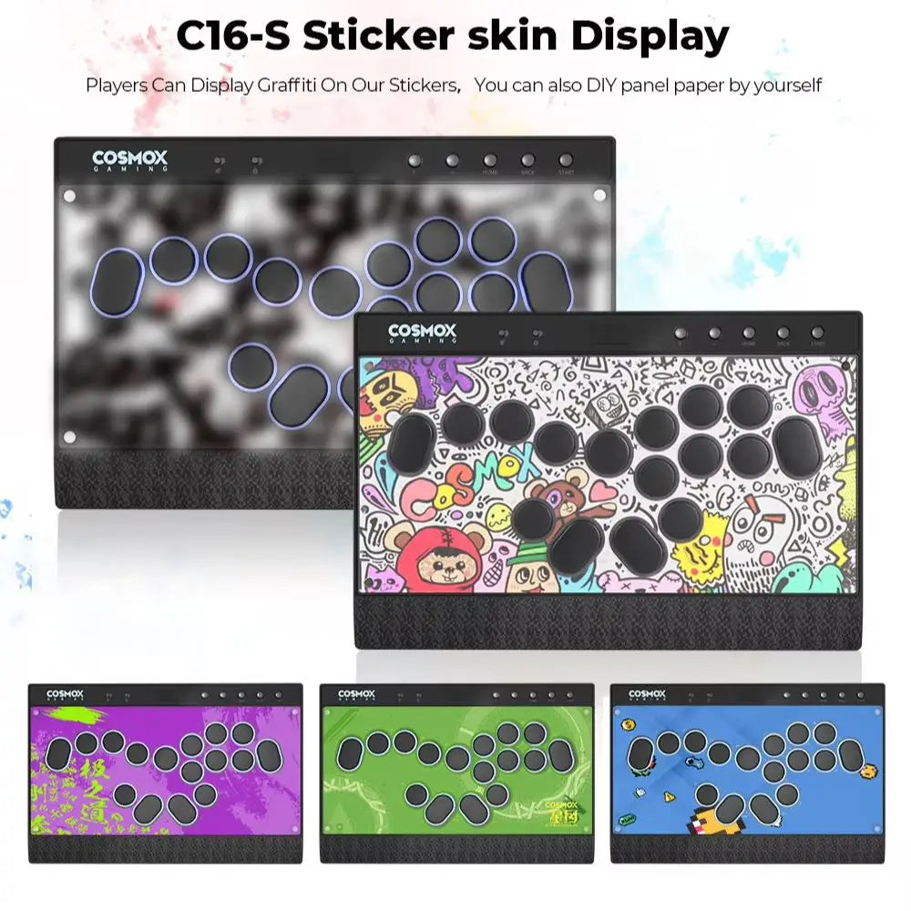 Haute42 Magnetic Stickless Arcade Controller Keyboard C16-S Hitbox Leverless Controller For PC/PS4/PS5/Switch Fight Stick Hitbox