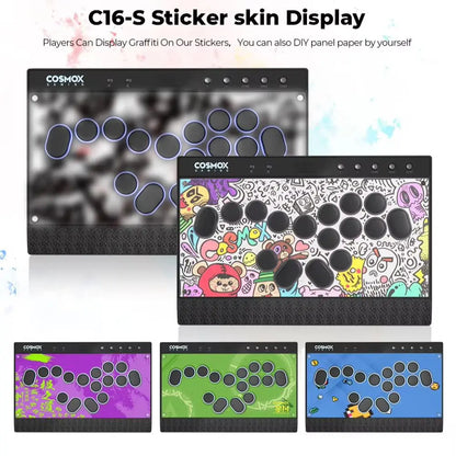 Haute42 Magnetic Stickless Arcade Controller Keyboard C16-S Hitbox Leverless Controller For PC/PS4/PS5/Switch Fight Stick Hitbox