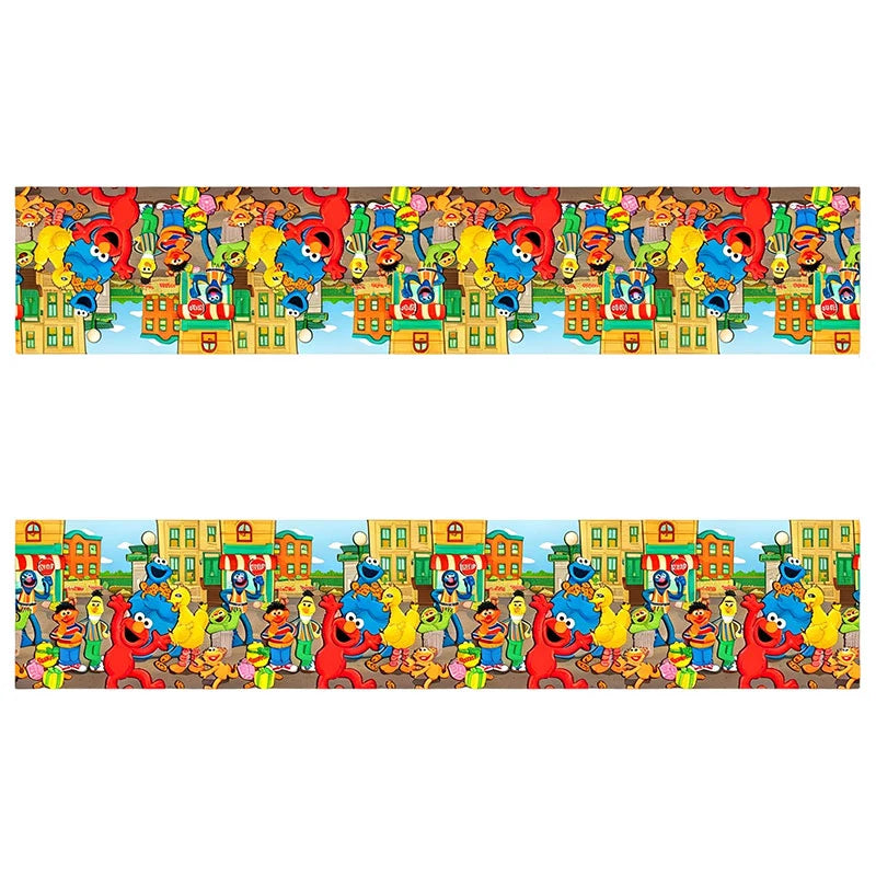 Birthday Party Decoration Set Supplies Cartoon Sesame Streets Birthday Party Supplies Tableware Balloon Cake Topper Banner Plate