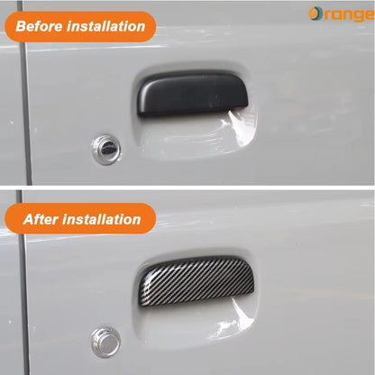 Carbon Fiber ABS Door Handle Decor Cover For Suzuki Jimny JB64 JB74 2018-2026, Side & Rear Tail Gate Exterior Accessories