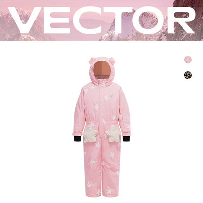 VECTOR -30 Degree Children Ski Jumpsuit Winter Snowboard Jacket Boys and Girls Outdoor Snow Suits Warm Waterproof Kids Ski