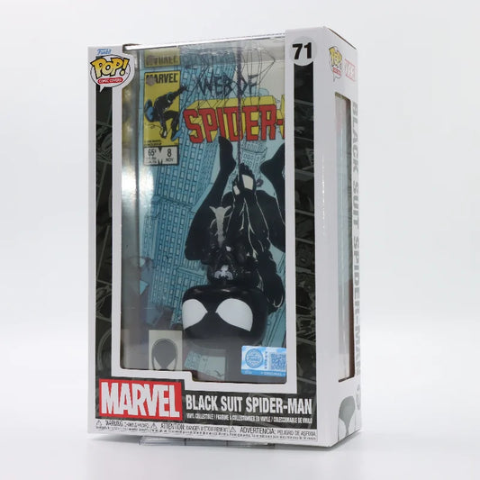 Original Funko Pop Marvel Comics Comic Covers Web of Black Suit Spider-Man Action Figure Model Toys Gift Collect Doll Decor