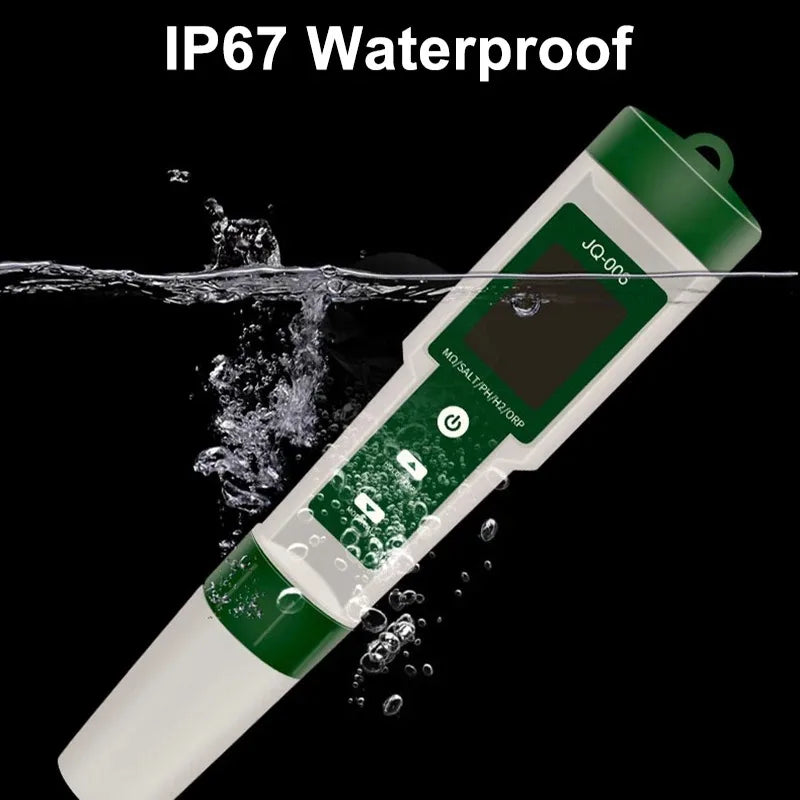 10 in 1 Water Quality Monitor PH/EC/TDS/ORP/H2/Fertile/Salinity/S.G/Resistivity/Temp Multifunction Tester for Aquariums Pools