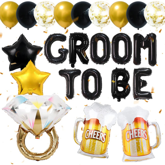 29pcs men's bachelor/bachelor party decorations,groom,engagement, wedding party,bridesmaid/future husband pre-wedding decoration