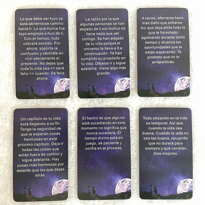 Spanish Tarot Deck, Universe Oracle Cards, Keywords Tarot, Spirit Messages Cards, for Beginners, Spanish Version Tarot, 12x7cm
