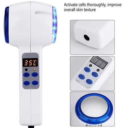 Hot and Cold Hammer Face Massager with Blue Light Therapy Skin Tightening Lifting Anti-Wrinkle Beauty Device