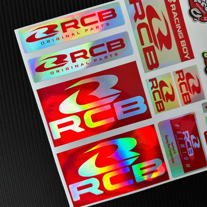 Whole Set Laser Rainbow Motorcycle Stickers Moto Bike Windshield Fairing Fender Fuel Tank Helmets Body Accessories Decals