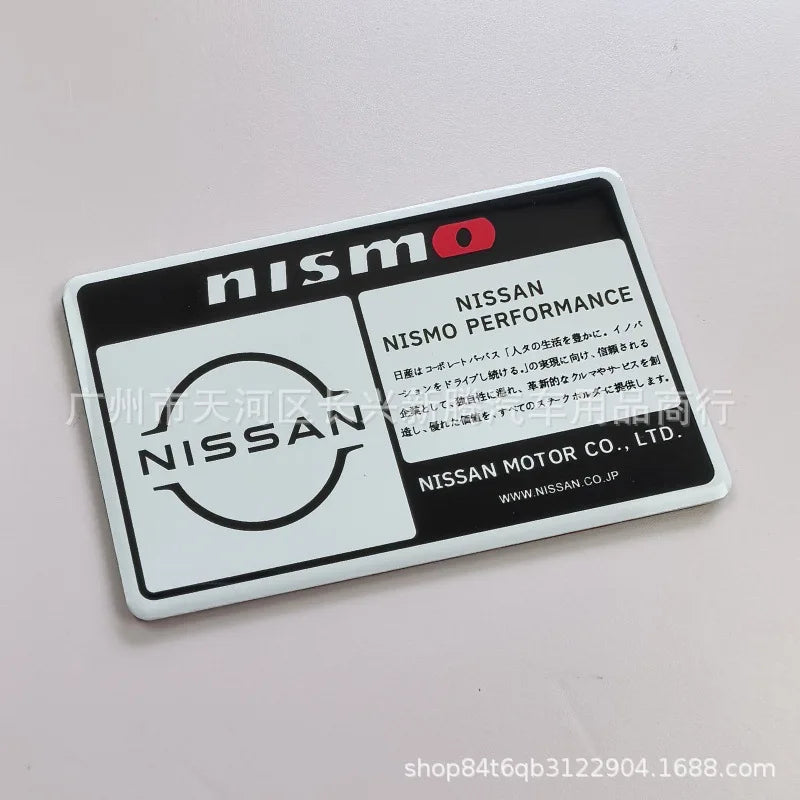 8x5cm Metal Badge Sticker for Nissan Nismo Sentra Sylphy GTR Almera Xterra Tiida Qashqai Versa Altima Rogue GTR Leaf Patrol Juke