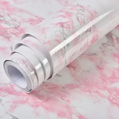 Marble Pattern Kitchen Oil Stickers Self Adhesive Waterproof Cabinet Stove Countertop Desktop Bathroom Renovation Wallpaper Home