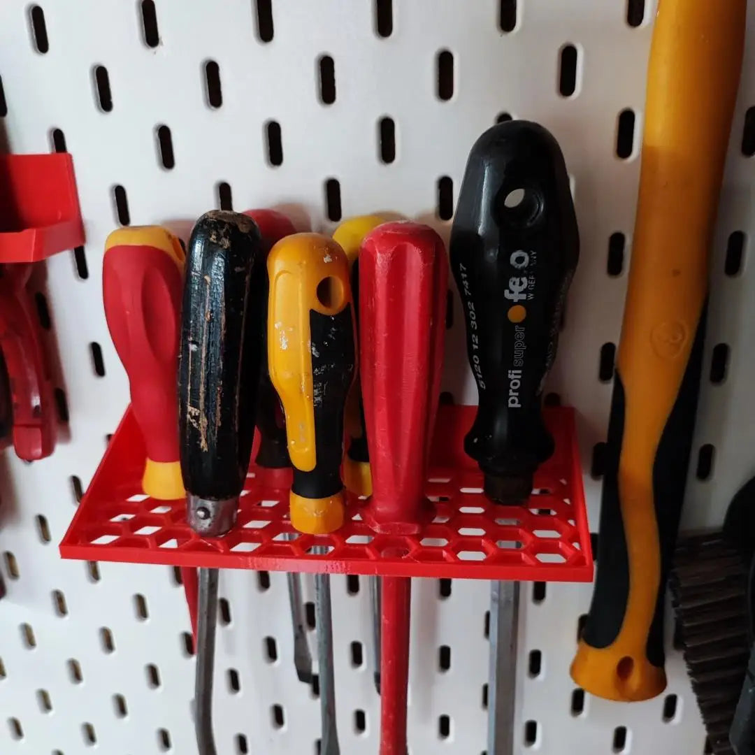 Skadis Screwdriver Holder Pegboard Organizer Wall Mount Tool Storage for Garage Workshop DIY Room