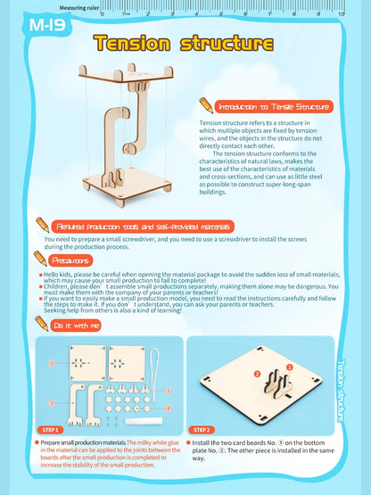 STEM Toys Science Tecnología DIY Anti Gravity Tensegrity Structure Floating Table Model Toy Physical Teaching Aid Kid Child Gift