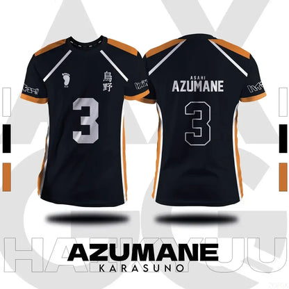 Haikyuu Fukurodani Hinata Cartoon Anime Cosplay Men Jersey Summer Short Sleeve Children Tee Top 2025 New Fashion