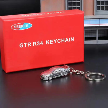 Seeker 1/87 GTR R34 Key Chain Diecast Model Car