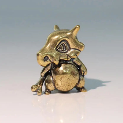 3cm Solid Brass Pokémon Crafts Anime Mini Figurines Charizard Blastoise Dragonite Bulbasaur Cubone Metal Statue Desktop Decor
