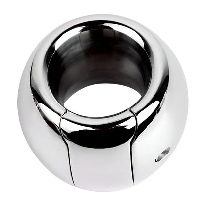 LEZEE Stainless Steel Semen Lock Rings Scrotum Drop Ring Heavy Metal Testicular Stretcher Rings Weight Hanging BDSM Cockring