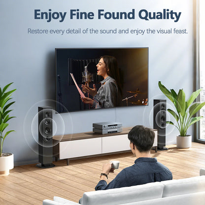 SUNKANDI RCA to RCA Audio Cable, RCA Male to RCA Male Stereo Audio Cord for Home Theater, HDTV, Amplifier Speakers