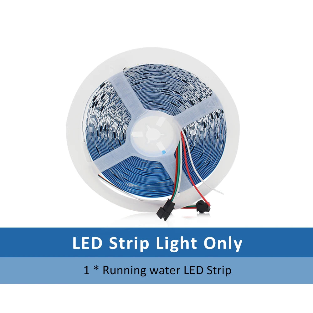 24V Running Water Flowing LED Strip Light 5M 10M 15M 20M Chasing Flexible WS2811 Tape Lamp Bluetooth APP 2.4G RF Remote Control