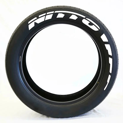 NITTO Tire Lettering Sticker 1.06'' Font Tall For 14''-22 Wheels With Transfer Film Permanent Car Tire Decals Waterproof