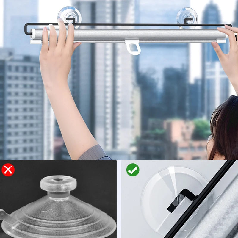 Cordless Retractable Roller Shades Vehicle Curtain Supplies Solar Window Blinds Without Drill Interior Guard Total Blackout