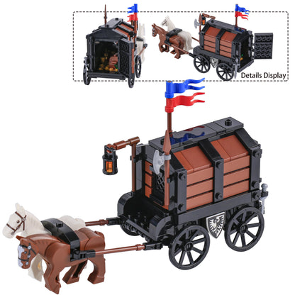 MOC Notice Board Building Blocks Bee Farm Fountain Bonfire Stove Medieval Town Street View Water Wall Bridge Road Sign Brick Toy