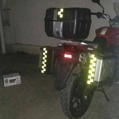 PVC Reflective Sticker Square Grid Checkered Pattern Reflector Tape Red Yellow Fluorescent White Reflect Film For Truck Car Road