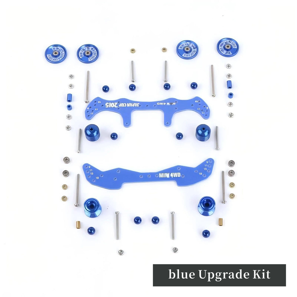 MA/AR Chassis FRP Upgrade Kit with Aluminum Rollers & Dampers for Tamiya Mini 4WD Super AV Avatar Car