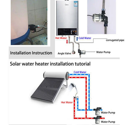 IP68 DC 12V 24V Pump Brushless Stainless Steel Shaft 1/2" US Gauge Water Heater Shower Circulating Fountain Booster Pump