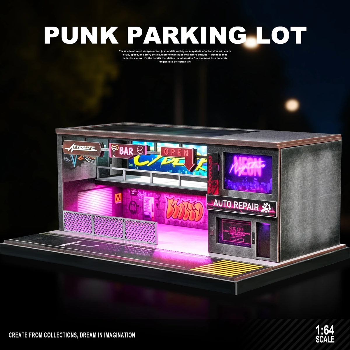 Collector 1:64 Fujiwara Tofu Shop Scene House Model Collection Ornament Three-dimensional Street Scene Table Decoration