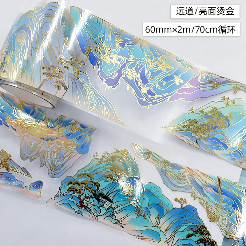 PET Washi Tapes Masking Antiquities Landscaping Decorative Planner Adhesive DIY Craft Scrapbooking Diary Journal Stickers Gifts