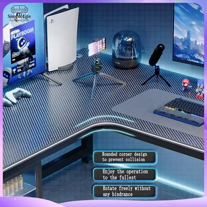 L Shape Computer  for Home Office Gaming Desk with Storage Shelves Modern Adjustable Height Desk Workstation Desk Table