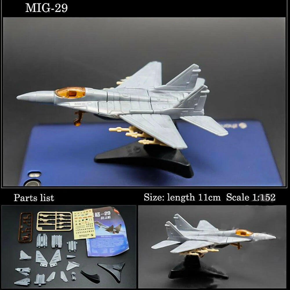 Mini Puzzle Building Toys Desktop Ornaments Soviet MI-24V  Helicopter Gunship Assembly Airplane Plastic Military Model