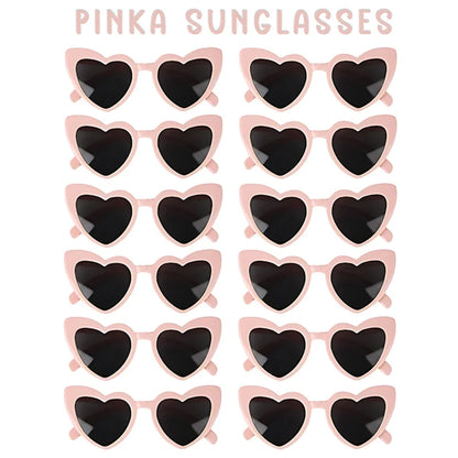 12-100Pcs Wedding Sunglasses for Guests Heart Shaped Sunglasses Bachelorette Party Glasses Bridal Shower Party Favors Photo Prop