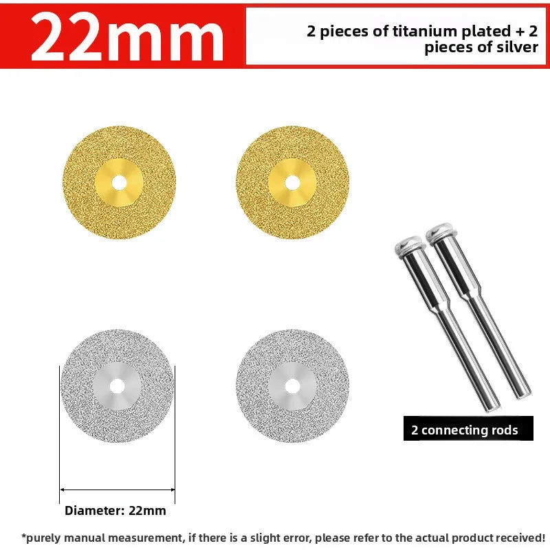 Tiling Cutting Small Slices Titanium-Coated Diamond Sand Small Saw Blades Stone Ceramic Jade Joint Cleaning and Grinding Sheets