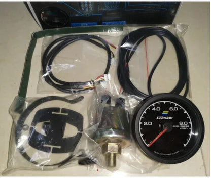 62mm GReddi LCD Digital Display Car Gauge Oil Pressure Oil Temperature Water Temperature Voltmeter Boost Gauge