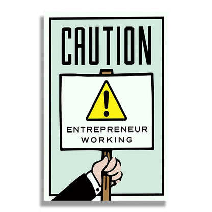 Monopoly Millionaire Money Canvas Decorative Painting Motivational Quote Art Poster Cartoon Figure Mural Home Wall Decor Picture