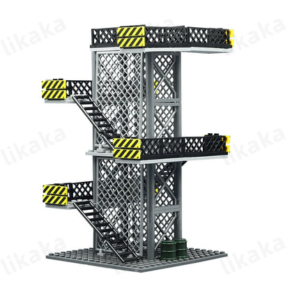 MOC Military Guard Tower Building Blocks Toy DIY Construction Blocks Toys for Boys Kids Gifts Compatible with Big Brands Bricks