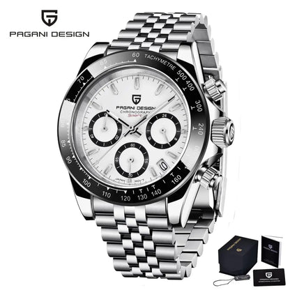 PAGANI Design PD1644 Men Quartz Watches Top Brand Luxury Sports Sapphire Stainless Steel Waterproof Chronograph Reloj Hombre