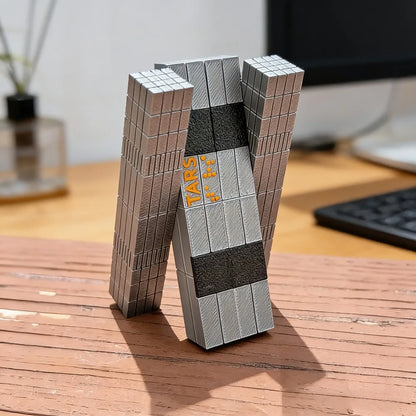 Desk Decor Interstellar Tars Robot 3D Printed Model Metallic Finish Collectible Durable Plastic SciFi Office Fans Gift Idea