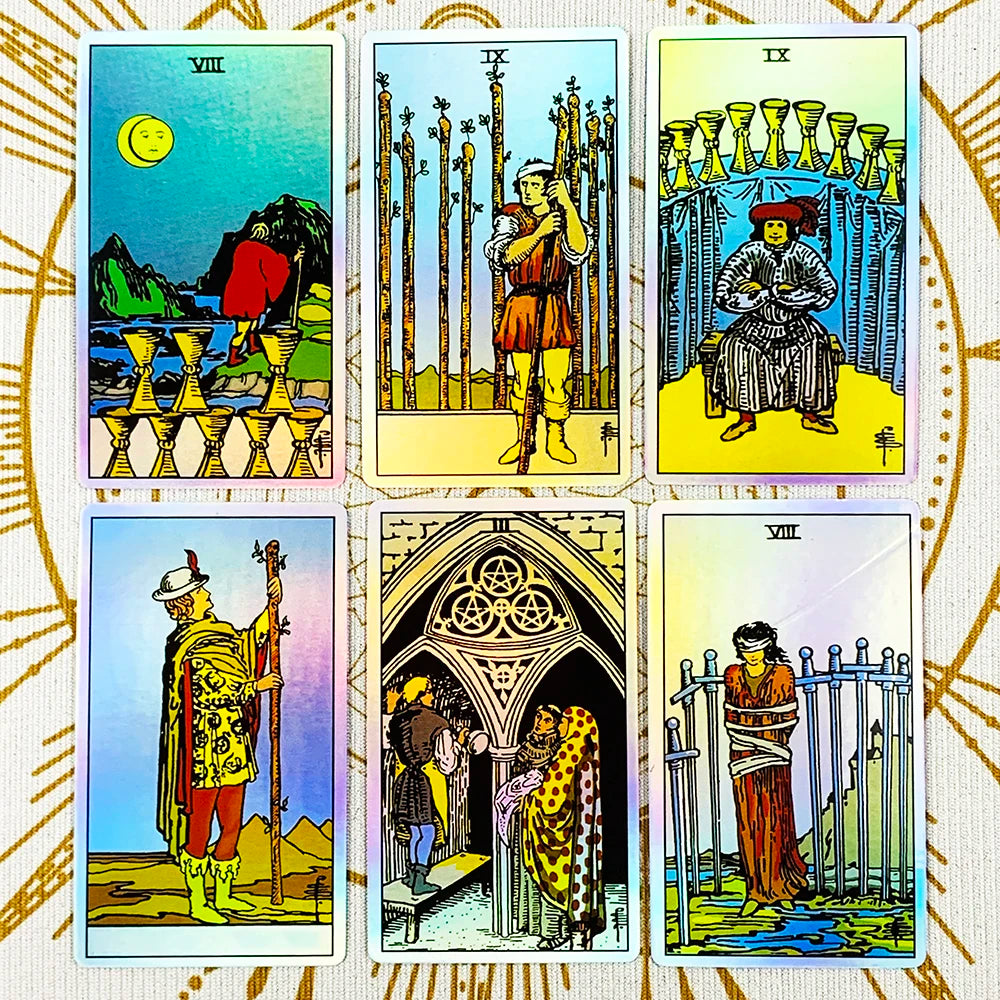Hot-selling Tarot Oracle 78pcs Specially Colorful Cards Family Entertainment Fate Divination Game ,Halloween and Christmas Gifts